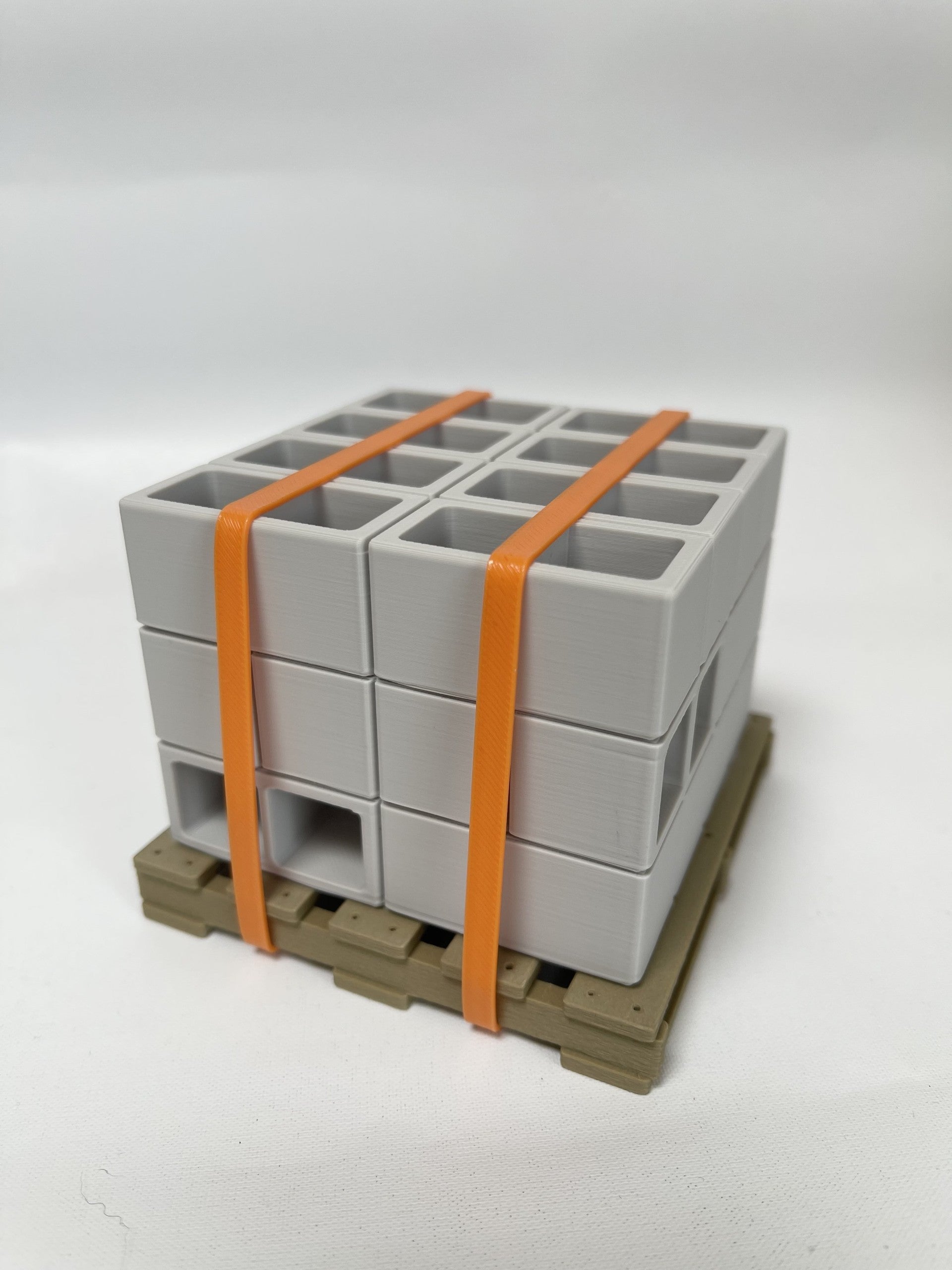 Cinder block styled pen holder - Unique desk organization