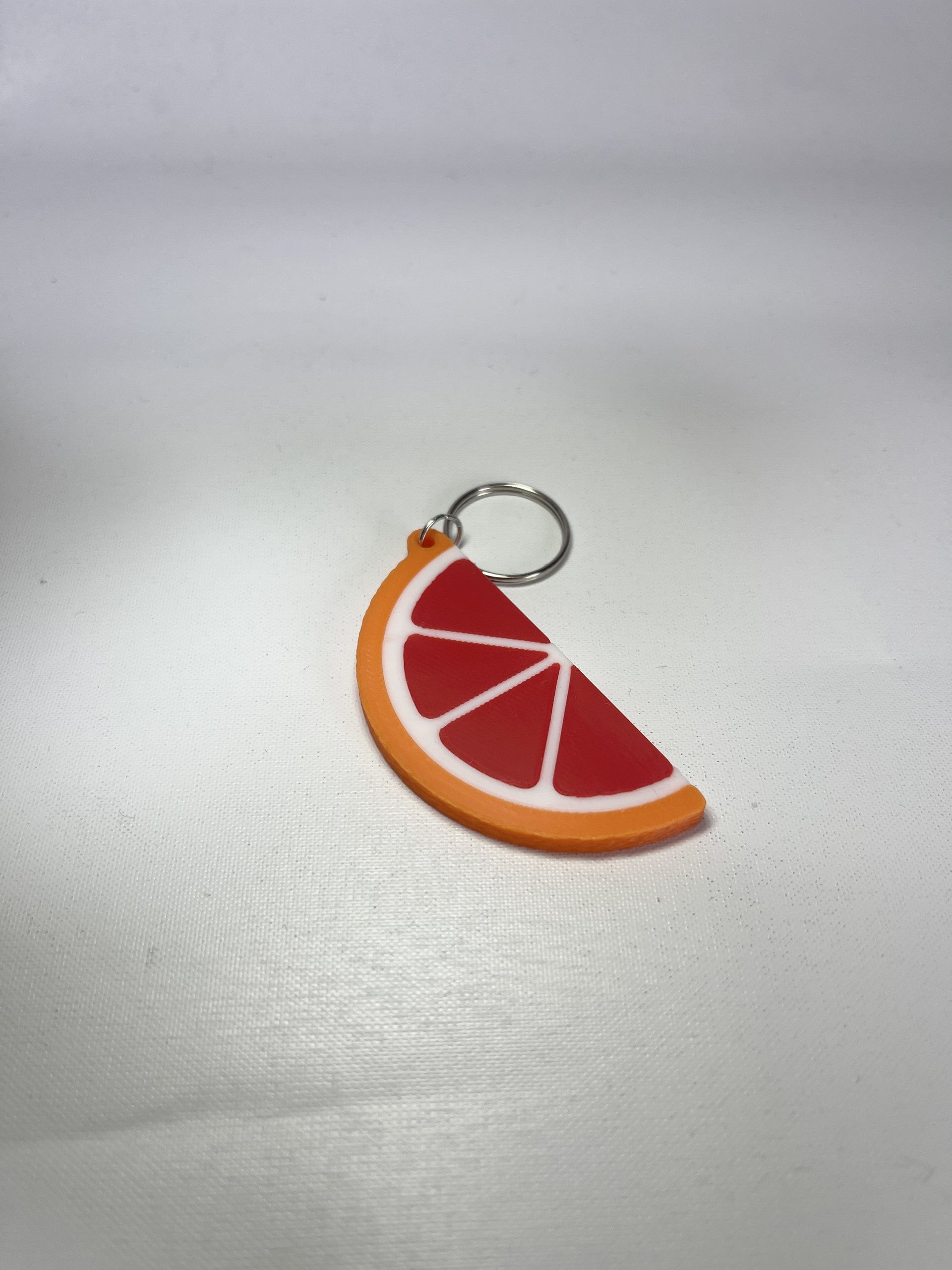 Orange, Lemon, Lime, Grapefruit Slice Keychain, 3D Printed Fruit Charm