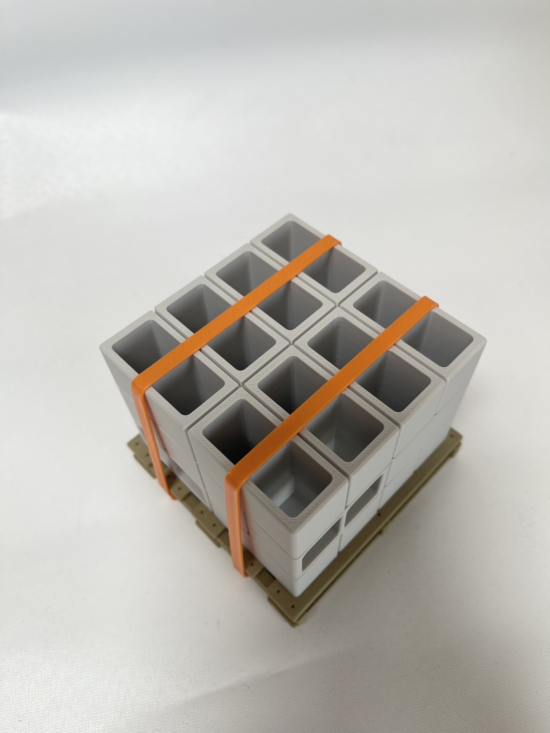 Cinder block styled pen holder - Unique desk organization