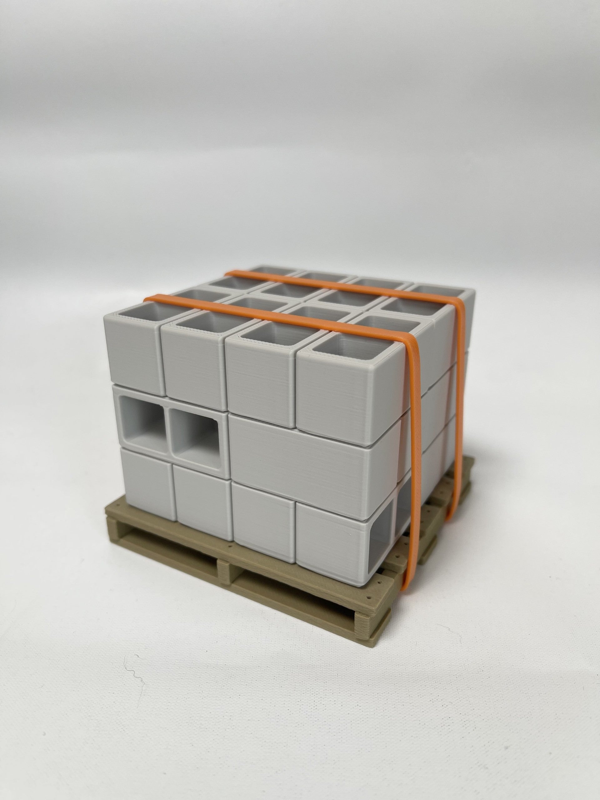 Cinder block styled pen holder - Unique desk organization
