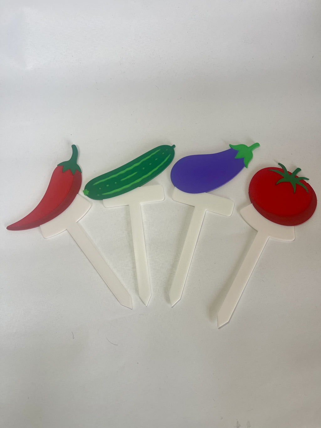 Fruit & Vegetable Plant Stakes | Pack of 5 | Garden Plant Labels | Reusable Plant Markers